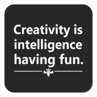 Motivational life quote square sticker