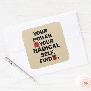 motivational quotes for success square sticker