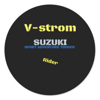 Moto V-Strom Classic Round Sticker