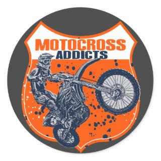 Motocross madness classic round sticker