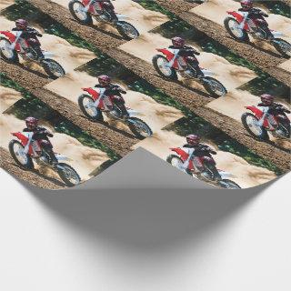 Motocross rider throw pillow