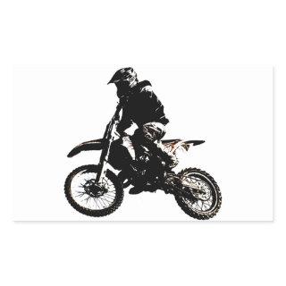 Motorcycle Motocross Rectangular Sticker