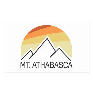 Mount Athabasca Alberta Retro Rectangular Sticker