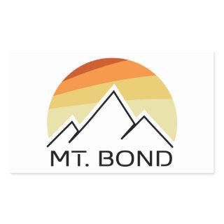 Mount Bond New Hampshire Retro Rectangular Sticker
