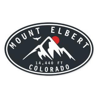 Mount Elbert - Colorado 14ers fourteener Oval Sticker