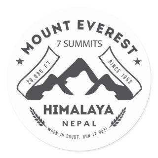Mount Everest Classic Round Sticker