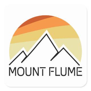 Mount Flume New Hampshire Retro Square Sticker
