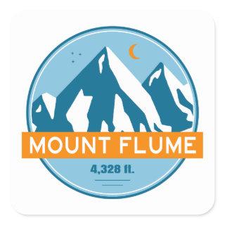 Mount Flume New Hampshire Stars Moon Square Sticker