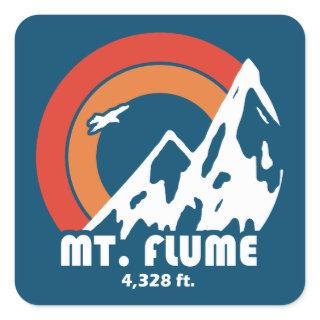 Mount Flume New Hampshire Sun Eagle Square Sticker