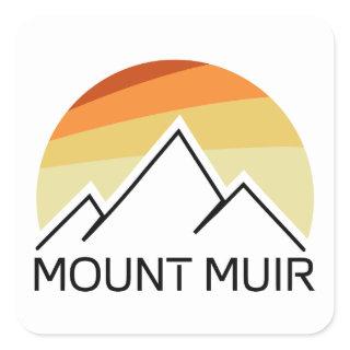 Mount Muir California Retro Square Sticker
