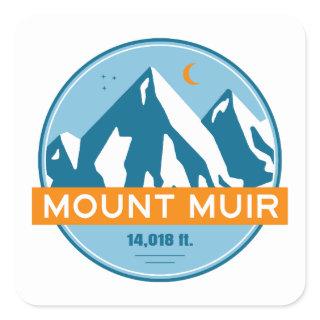 Mount Muir California Stars Moon Square Sticker