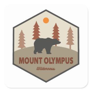 Mount Olympus Wilderness Utah Bear Square Sticker