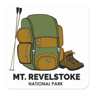 Mount Revelstoke National Park Backpack Square Sticker