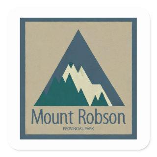 Mount Robson Provincial Park Rustic Square Sticker