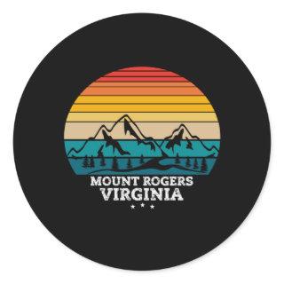 MOUNT ROGERS VIRGINIA CLASSIC ROUND STICKER