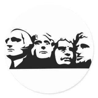 Mount Rushmore Outline Classic Round Sticker