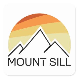 Mount Sill California Retro Square Sticker