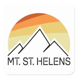 Mount St. Helens Washington Retro Square Sticker