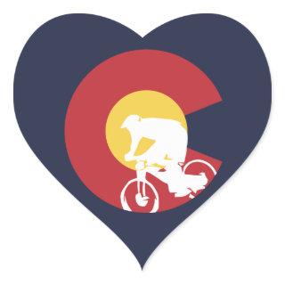 Mountain Bike Colorado Heart Sticker