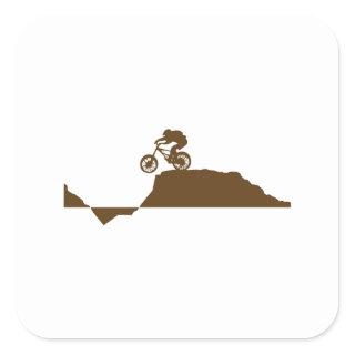 Mountain Bike Square Sticker