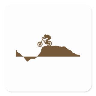 Mountain Bike Square Sticker