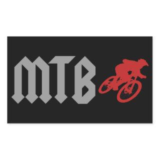 Mountain Biking Rectangular Sticker