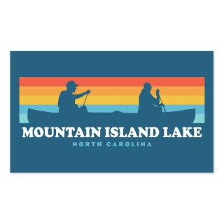 Mountain Island Lake North Carolina Canoe Rectangular Sticker