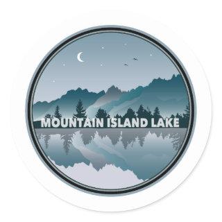 Mountain Island Lake North Carolina Reflection Classic Round Sticker