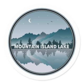 Mountain Island Lake North Carolina Reflection Classic Round Sticker