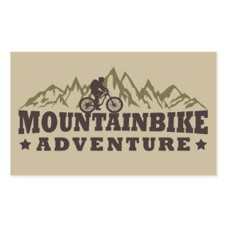 Mountainbike adventure rectangular sticker