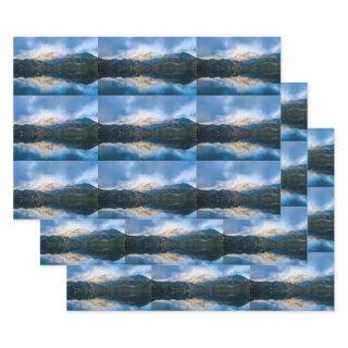 Mountains and Lake Scenic Nature Photo Pattern  Sheets