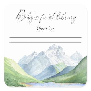 Mountains - Baby's first library Square Sticker