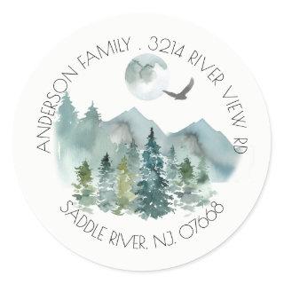 Mountains | New Home Address Label Sticker