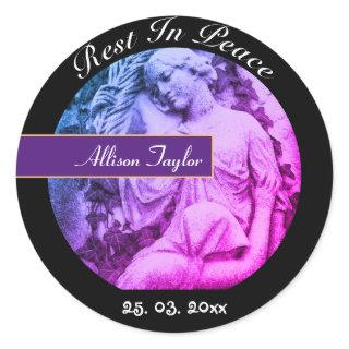 Mourning with Angel / Memorial or Funeral Sticker