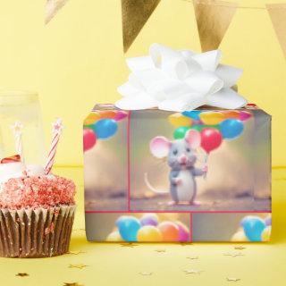 Mouse With Birthday Balloons
