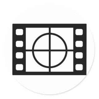 movie start icon classic round sticker
