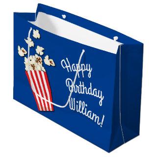 Movie Theater Popcorn Birthday Party Large Gift Bag