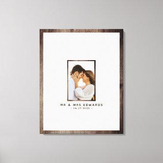 Mr And Mrs Photo Wedding Guest Book Canvas Print