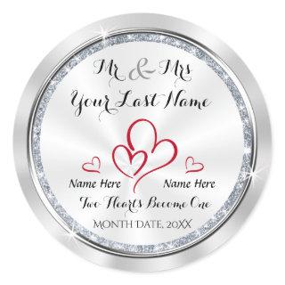 Mr and Mrs Wedding Stickers Personalized