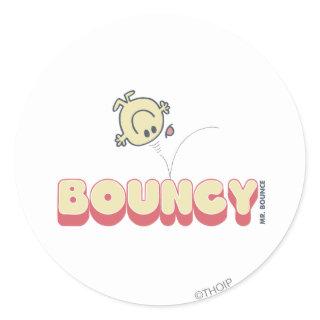 Mr. Bounce Bouncing On His Head Classic Round Sticker