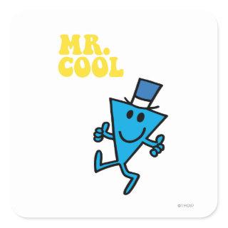 Mr. Cool | Yellow Lettering Square Sticker
