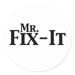 mr fix it classic round sticker