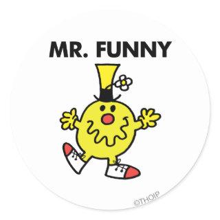 Mr. Funny | Funny Face Classic Round Sticker