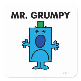 Mr. Grumpy | Frowning Face Square Sticker