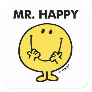Mr. Happy | Giant Smiley Face Square Sticker