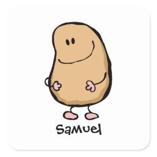 Mr Human Bean Square Sticker