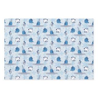 Mr. Narwhal Blue Snowflake Pattern  Sheets