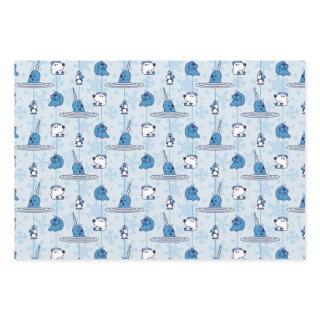 Mr. Narwhal Blue Snowflake Pattern  Sheets