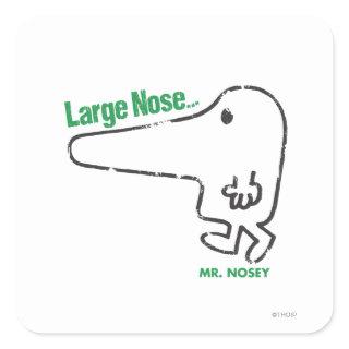 Mr. Nosey | Large Nose Square Sticker
