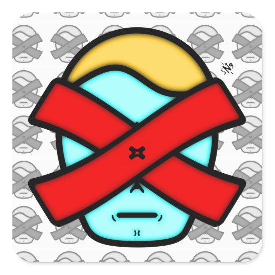 Mr X - Anonymous mysterious person v1.1 Square Sti Square Sticker